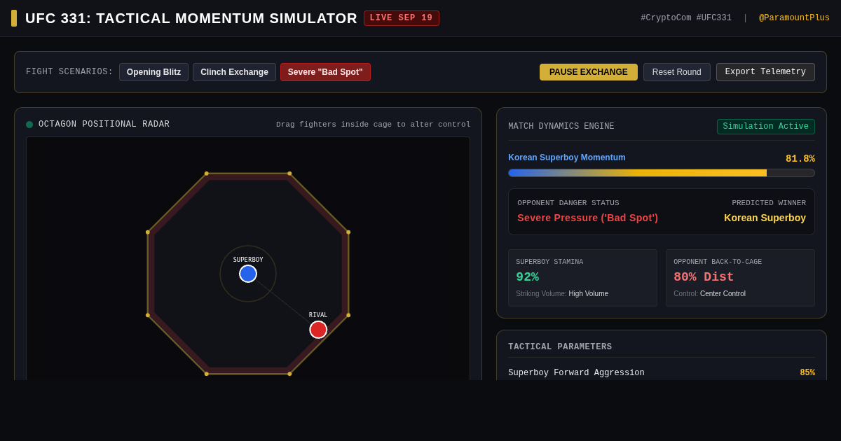 UFC 331 Fight Momentum & Position Matchup Simulator preview