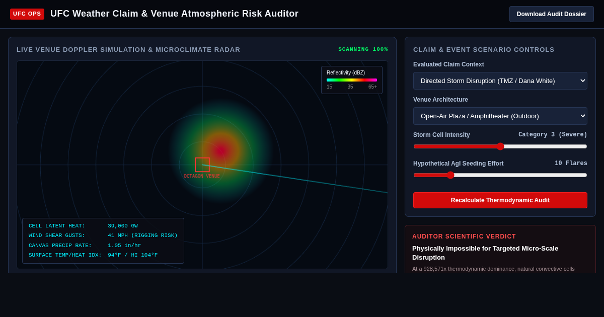 UFC Weather Claim & Venue Atmospheric Risk Auditor preview