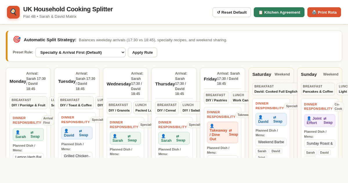 Household Cooking Responsibility Matrix & Meal Duty Splitter preview