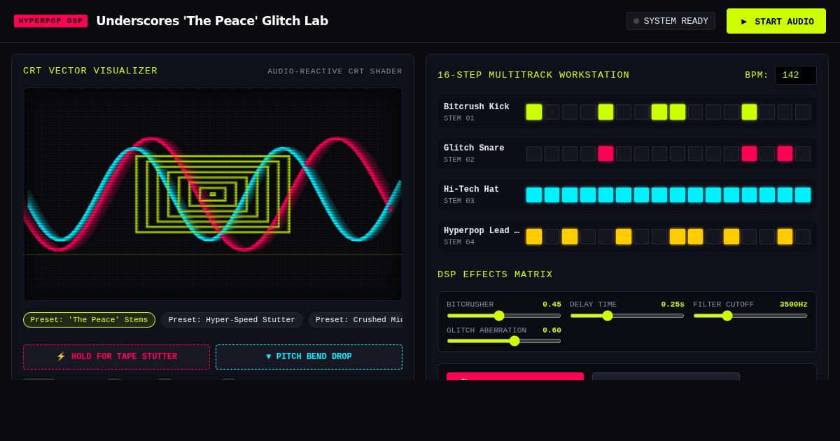 Underscores Glitch Audio & Visual Track Deconstruct Lab preview