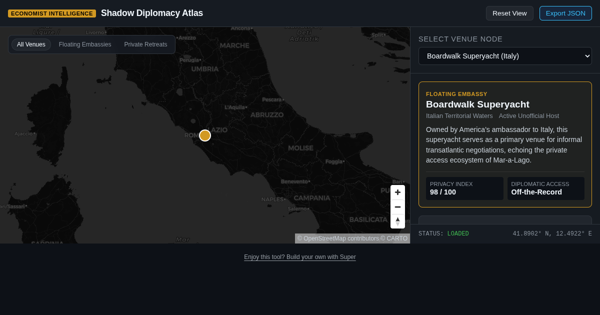Shadow Diplomacy Atlas: Unofficial Venues & Floating Embassies preview