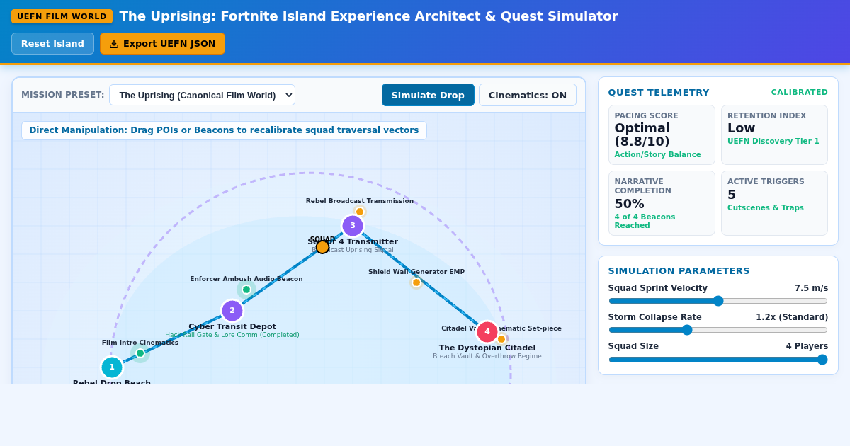 The Uprising: Fortnite Island Experience Architect & Quest Simulator preview