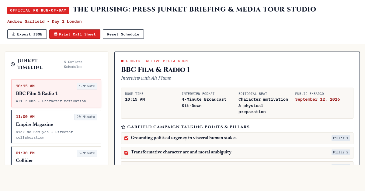 The Uprising: Press Junket Briefing & Media Tour Studio preview
