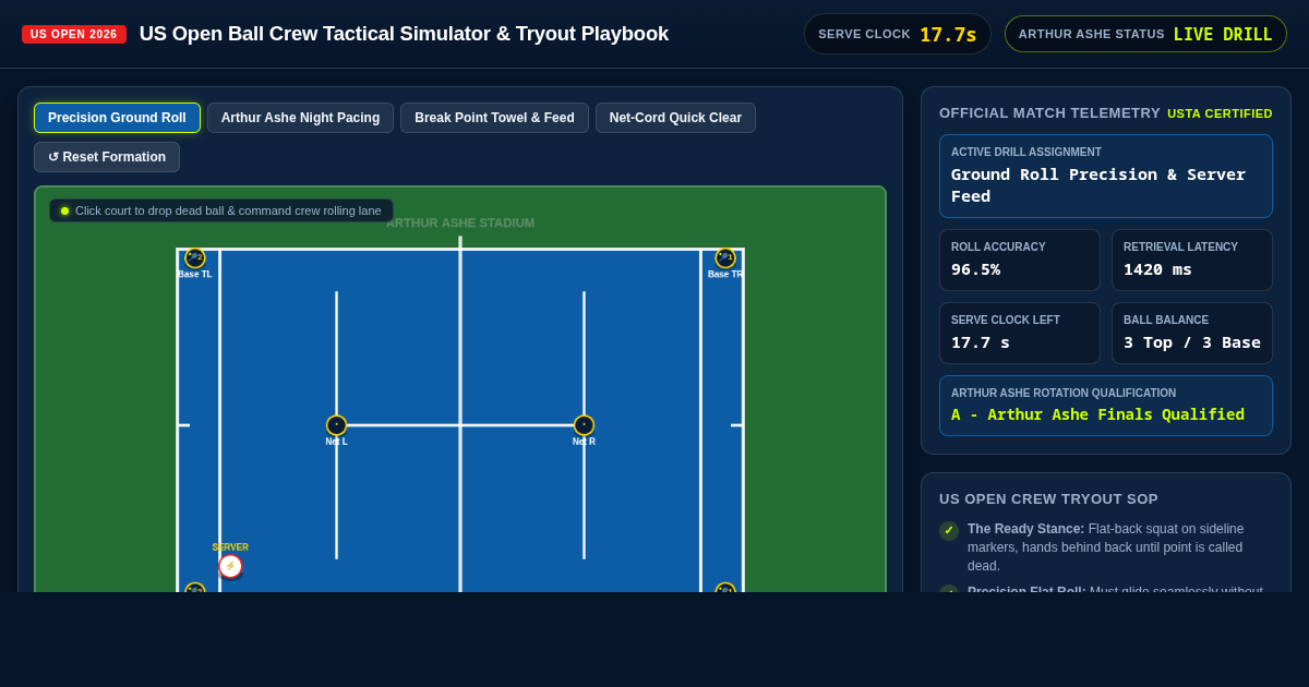 US Open Ball Crew Tactical Simulator & Tryout Playbook preview