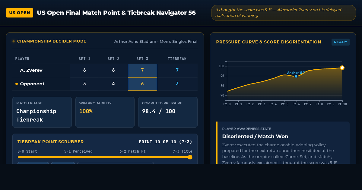 US Open Final Match Point & Tiebreak Navigator 56 preview