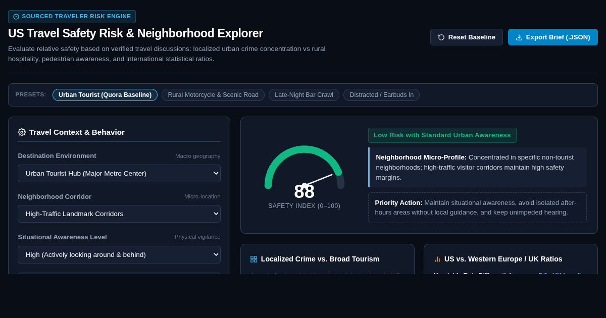 US Travel Safety Risk & Neighborhood Explorer preview