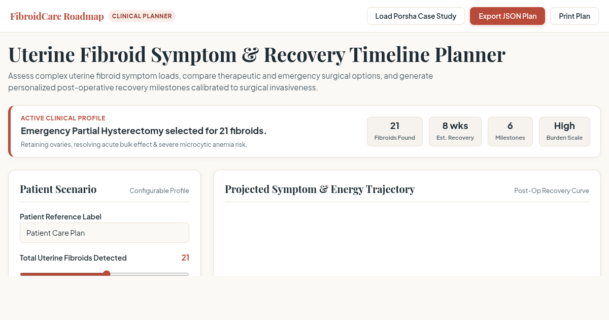 Uterine Fibroid Symptom & Recovery Timeline Planner preview