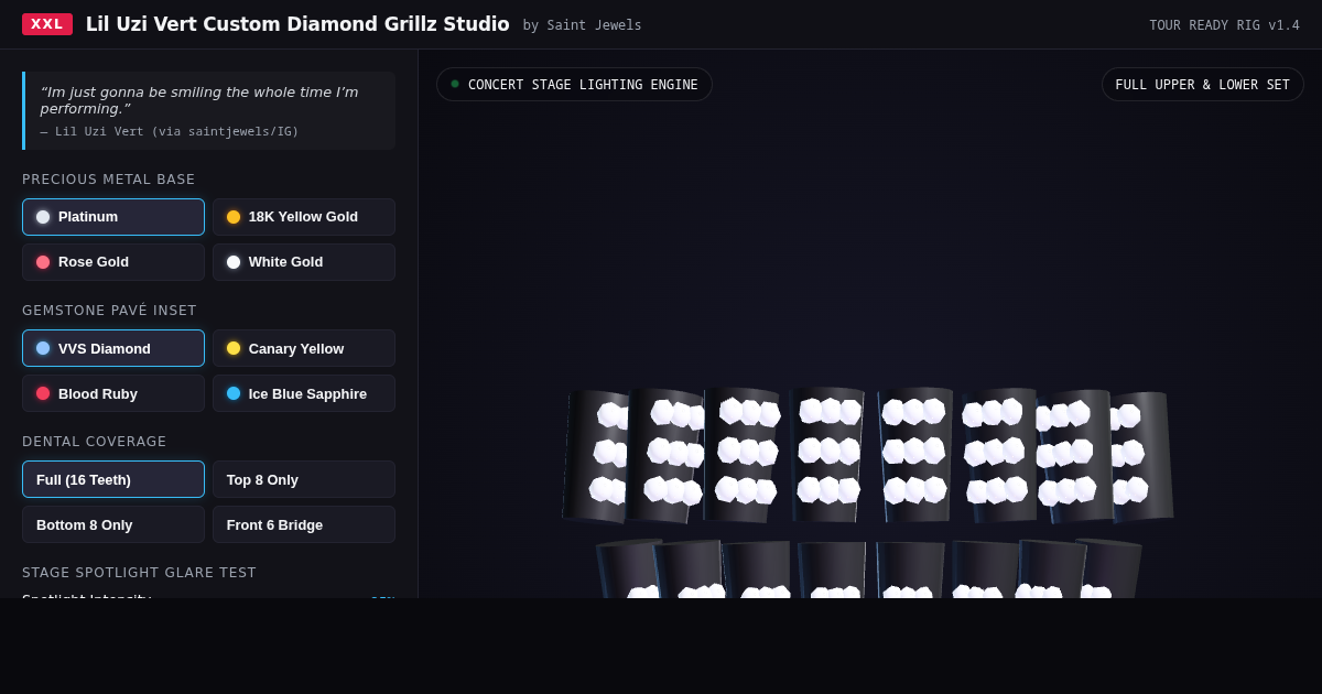Lil Uzi Vert Custom Diamond Grillz Studio | XXL x Saint Jewels preview