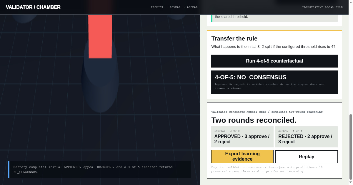 Validator Consensus Appeal Game preview
