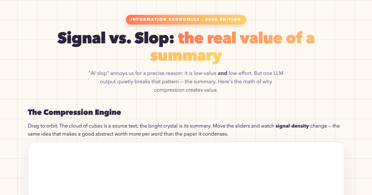 Signal vs. Slop: Why AI Summaries Have Value preview