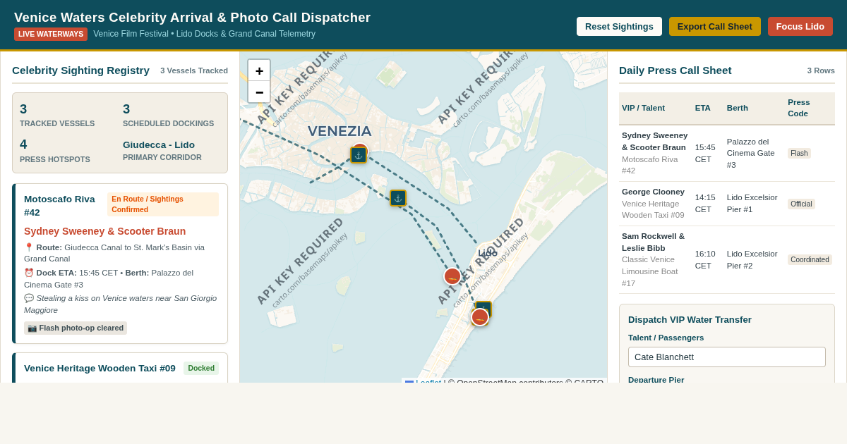Venice Waters Celebrity Arrival & Photo Call Dispatcher preview