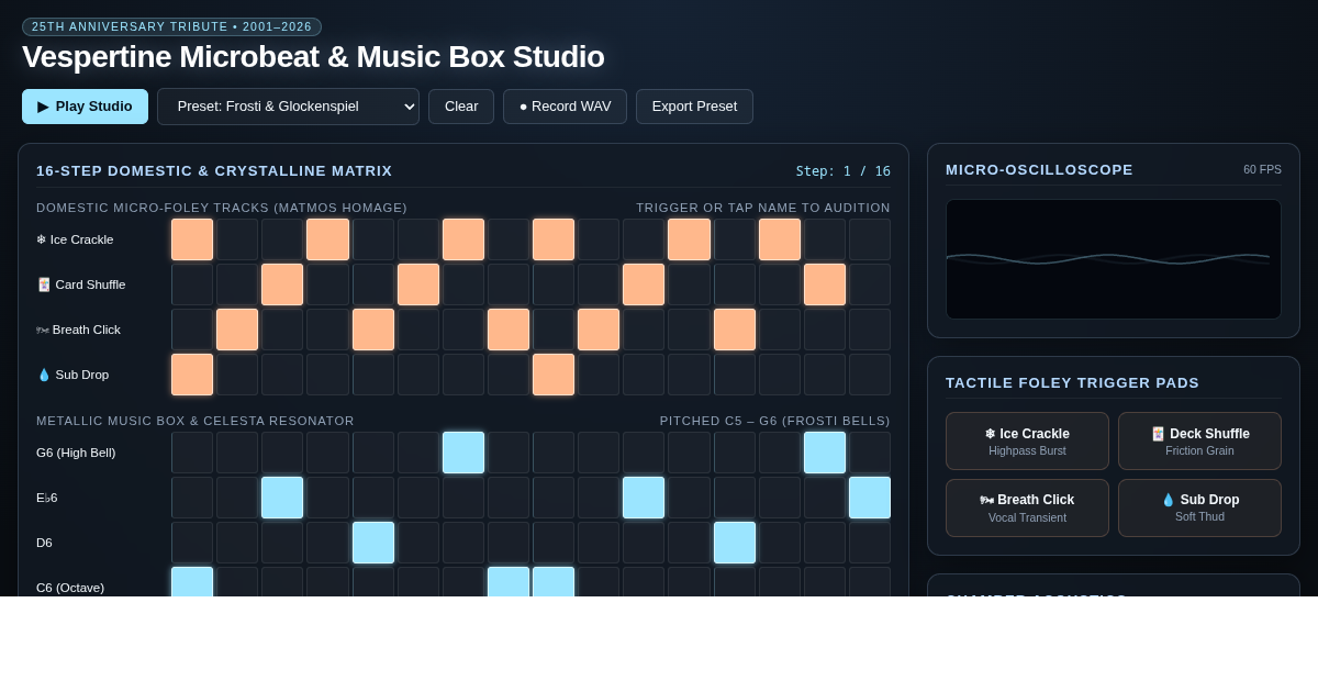 Vespertine Microbeat & Music Box Studio preview