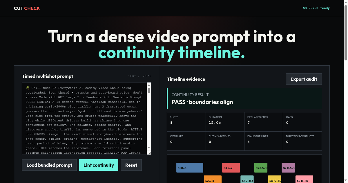 Video Prompt Continuity Linter preview