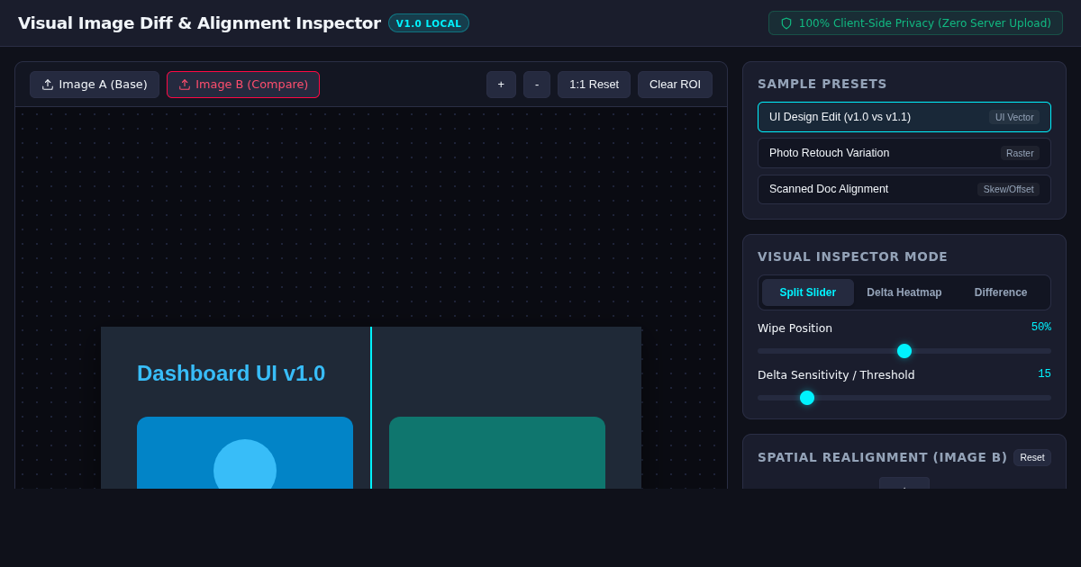 Visual Image Diff & Alignment Inspector preview