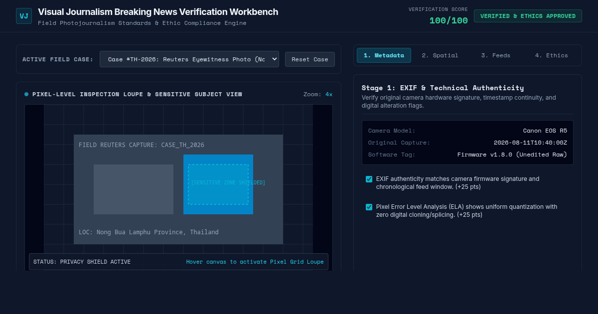 Visual Journalism Breaking News Verification Workbench preview