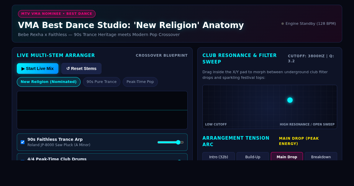 VMA Best Dance Studio: Bebe Rexha & Faithless 'New Religion' Anatomy preview