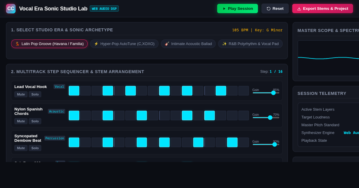 Vocal Era Sonic Studio Lab - Pop Vocal Production & Stem Sequencer preview