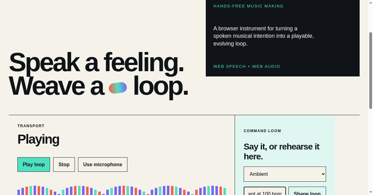 Voice Loom Studio preview