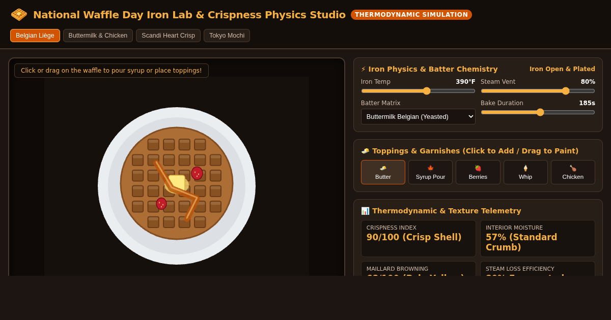 National Waffle Day Iron Lab & Crispness Physics Studio preview