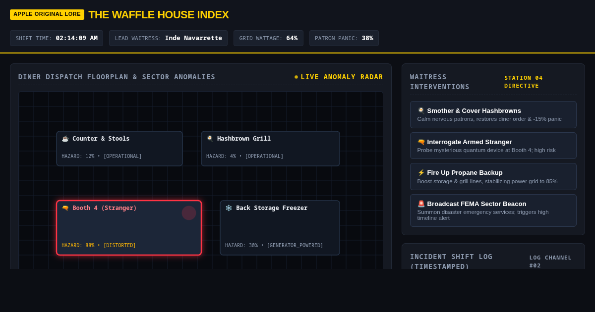 The Waffle House Index: Sci-Fi Incident Shift Simulator preview