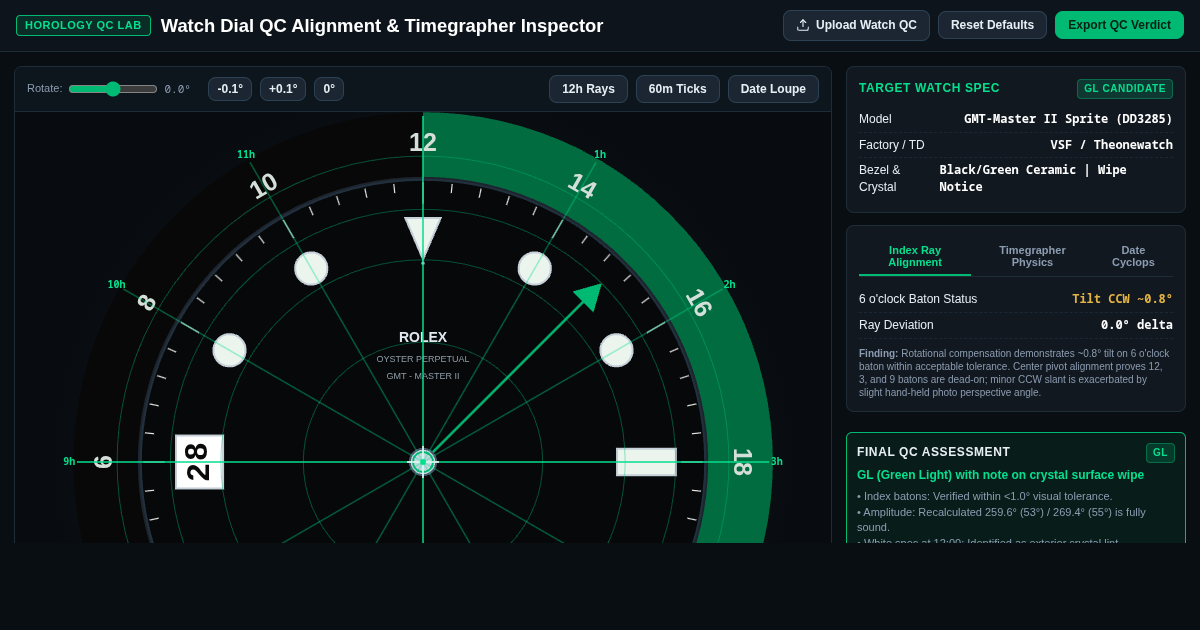 Watch Dial QC Alignment & Timegrapher Inspector preview