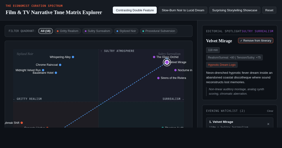 Film & TV Narrative Tone Matrix Explorer preview