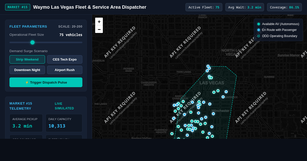 Waymo Las Vegas Fleet & Service Area Dispatcher preview