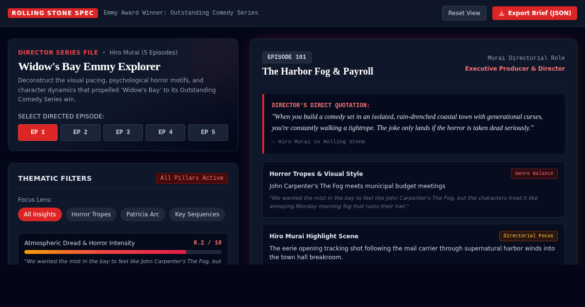 Widow's Bay Emmy Scene & Director Explorer | Hiro Murai Breakdown preview