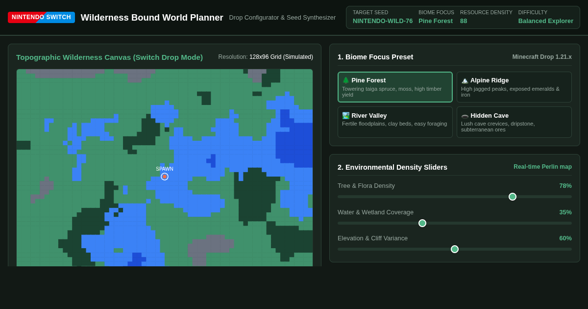 Minecraft Wilderness Bound World Planner - Nintendo Switch Drop preview