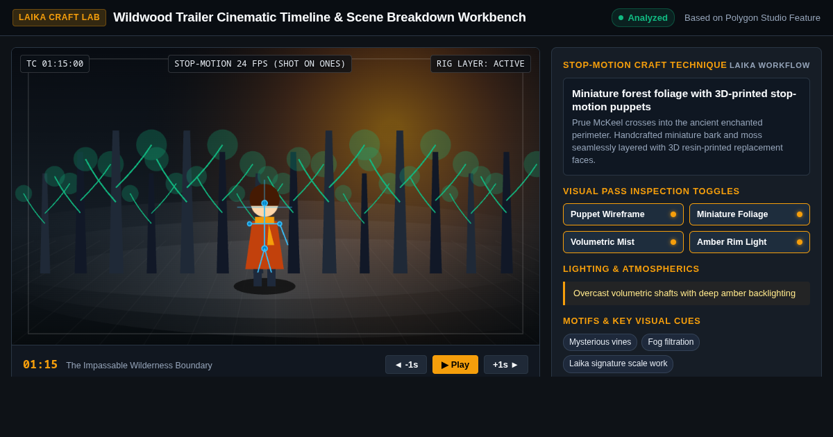 Wildwood Trailer Cinematic Timeline & Scene Breakdown Workbench preview