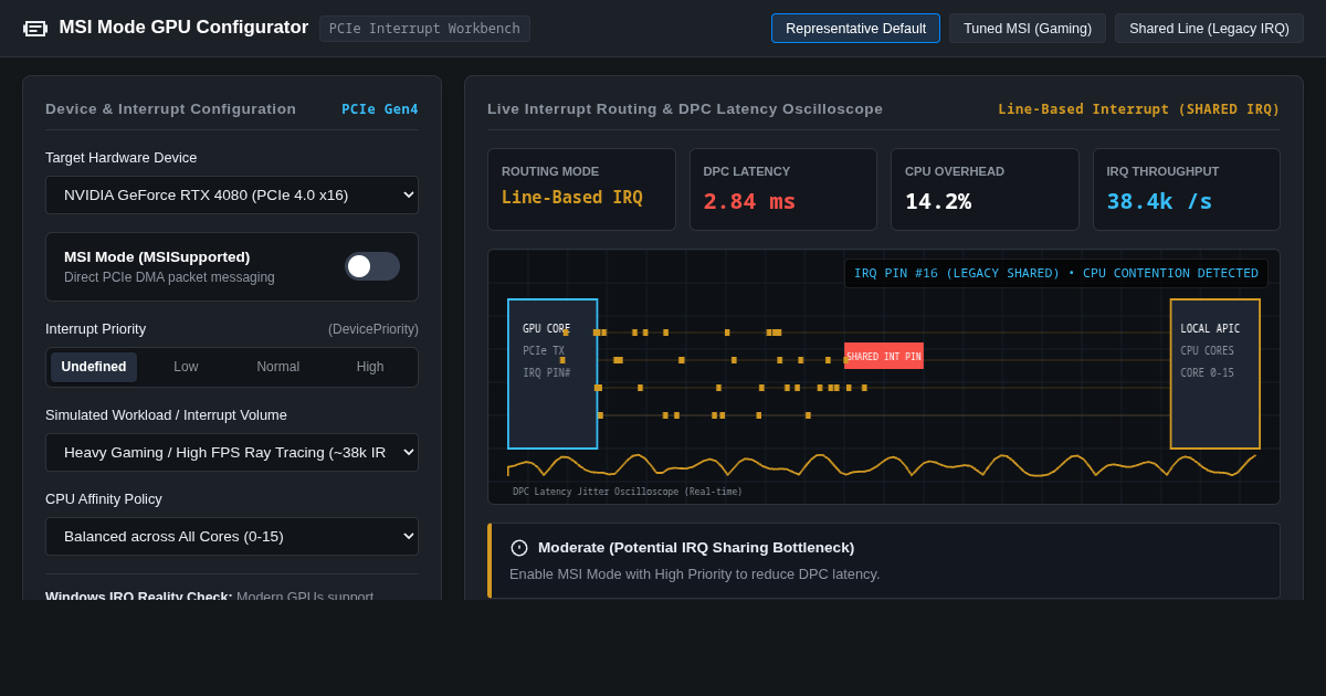 Windows MSI Mode & GPU Interrupt Configurator preview