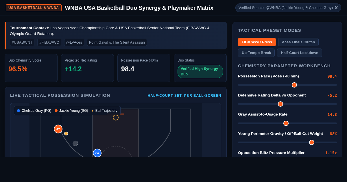 WNBA & USA Basketball Duo Synergy Workbench | Jackie Young & Chelsea Gray preview
