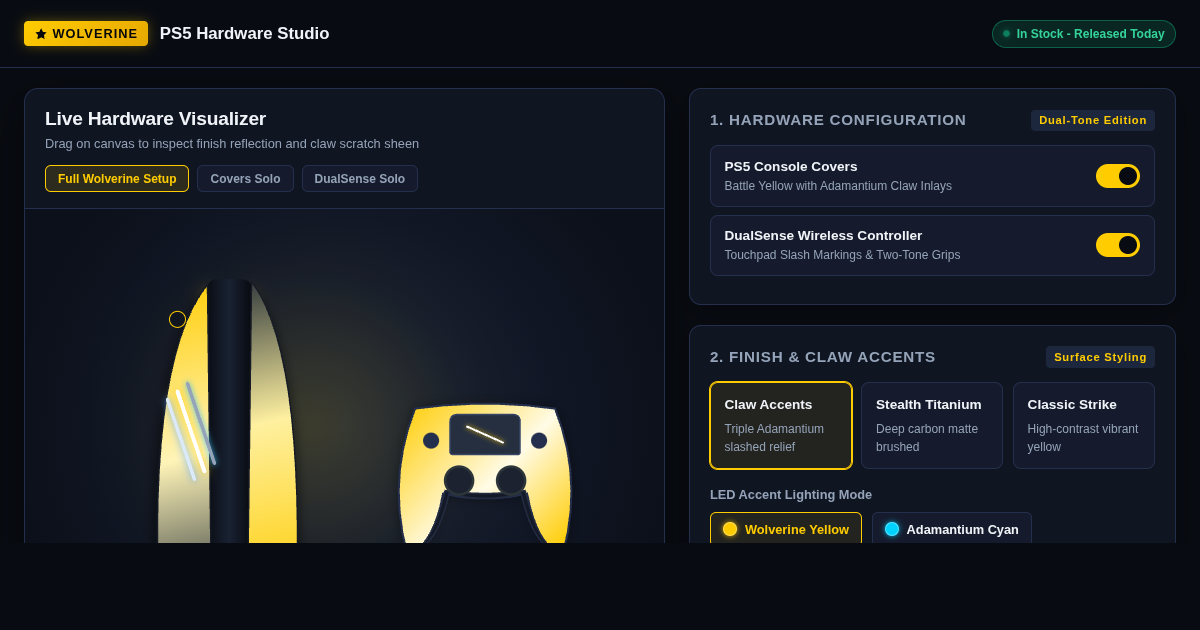 Marvel's Wolverine PS5 Edition Customizer & Setup Planner preview