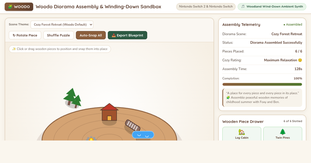 Woodo Diorama Assembly & Winding-Down Sandbox preview