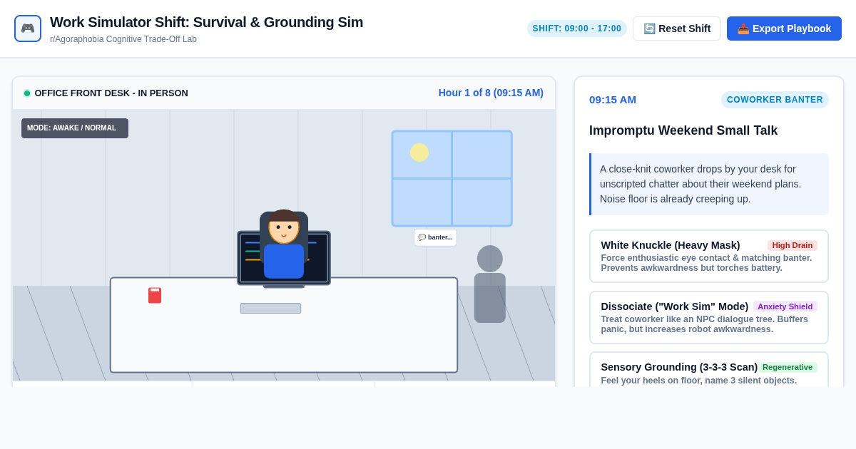 Work Simulator Shift: Social Battery & Grounding Survival Sim preview