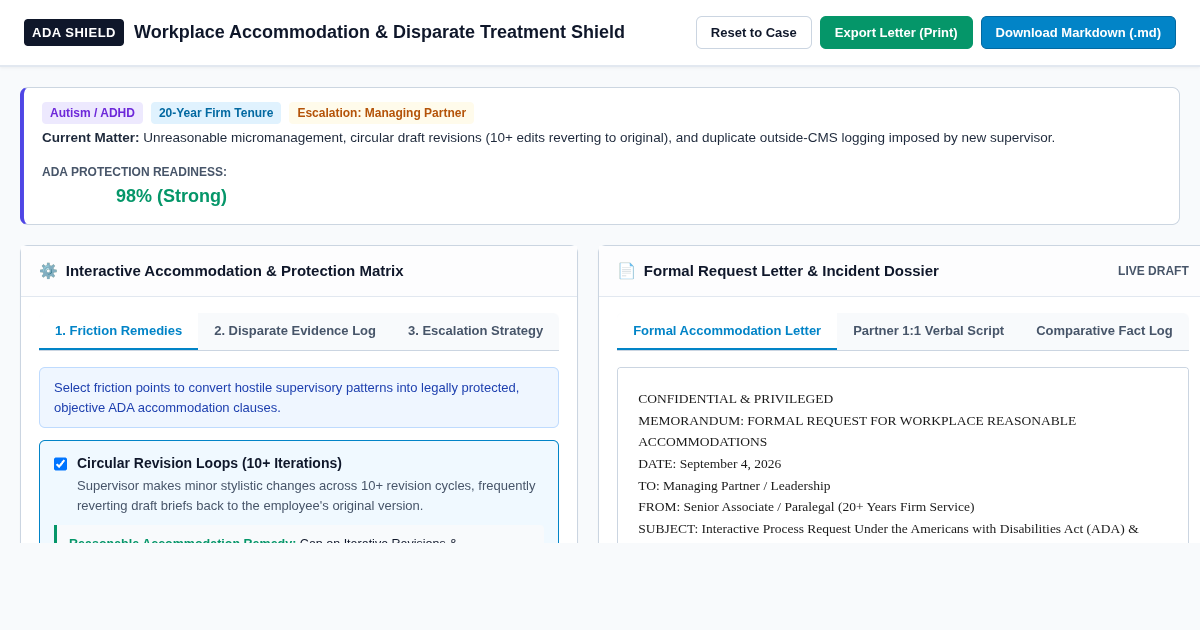 Workplace Accommodation & Disparate Treatment Shield preview