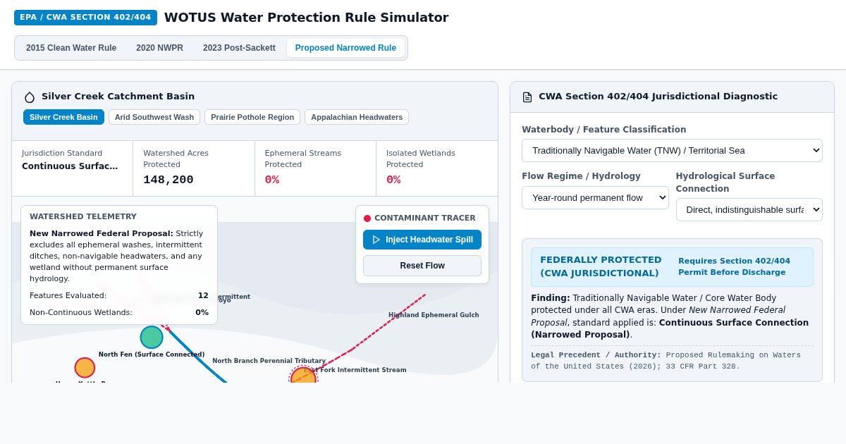 WOTUS Water Protection Rule Simulator & Jurisdictional Diagnostic preview