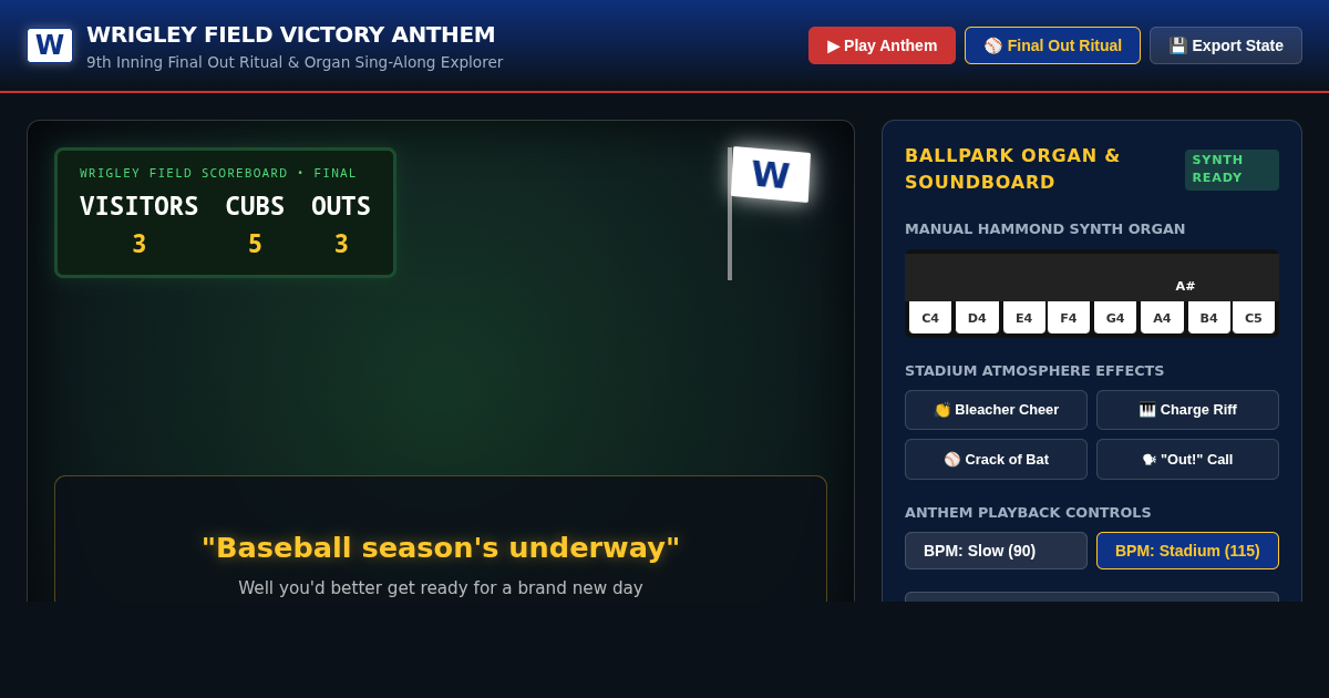 Wrigley Field Victory Anthem & Final Out Ritual Explorer preview