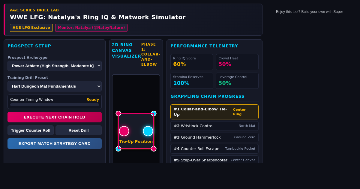 WWE LFG Training Lab: Natalya's Ring IQ & Matwork Simulator preview