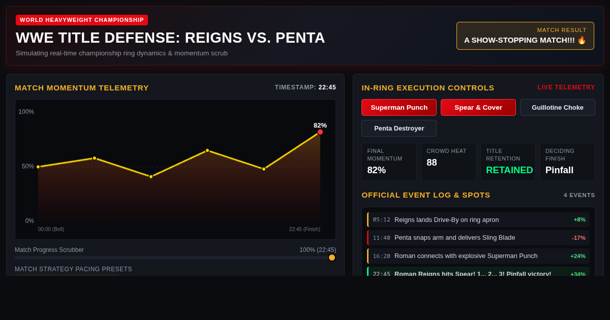 WWE Match Momentum & Title Defense Simulator preview