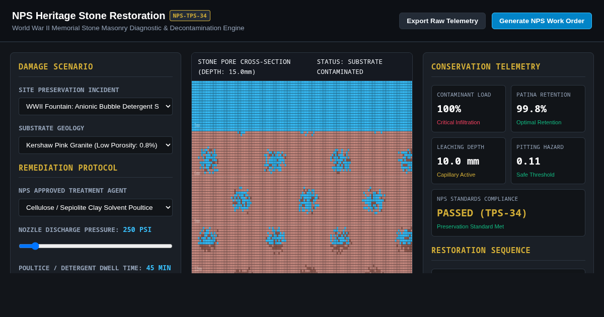 National Memorial Stone Masonry & Heritage Restorative Cleaning Simulator preview