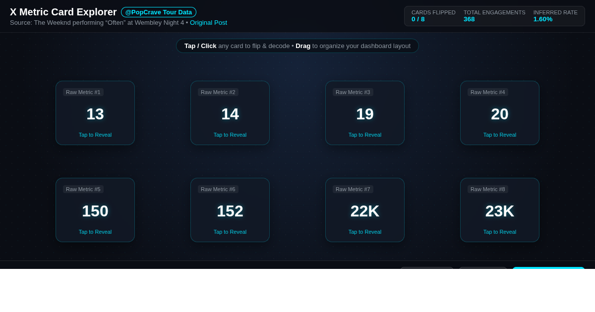 X Metric Card Explorer preview