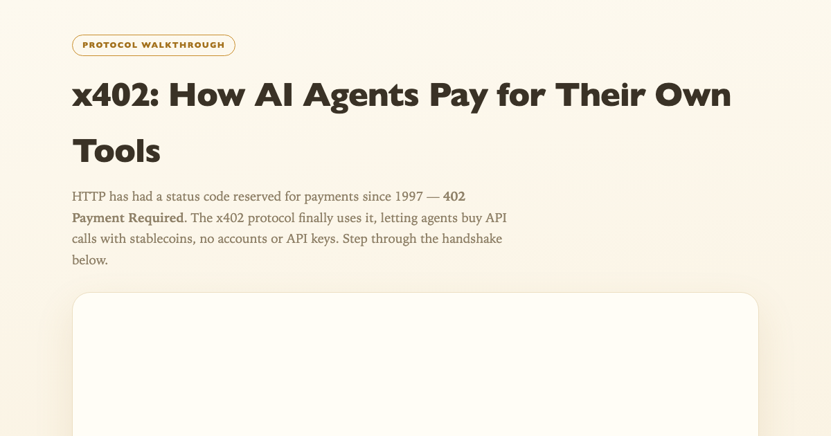 x402 Explained: How AI Agents Pay Per API Call preview