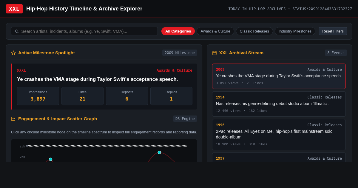 XXL Hip-Hop History Timeline & Archive Explorer preview