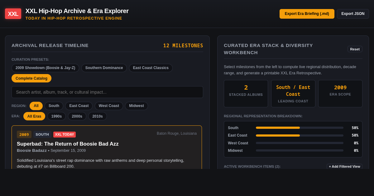 XXL Hip-Hop Archive & Era Explorer | Historical Rap Milestones preview