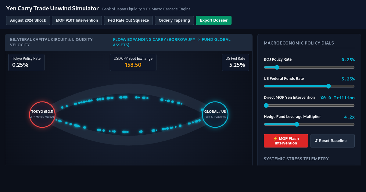 Yen Carry Trade Unwind Simulator preview