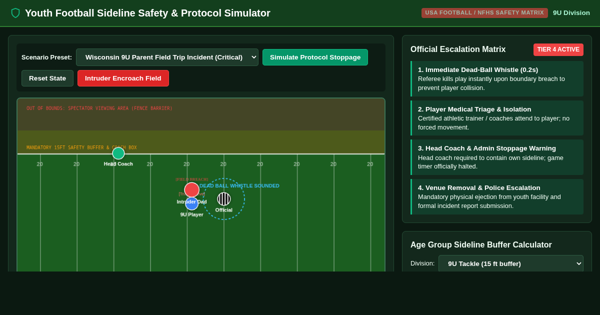Youth Sports Sideline Safety & Protocol Simulator preview