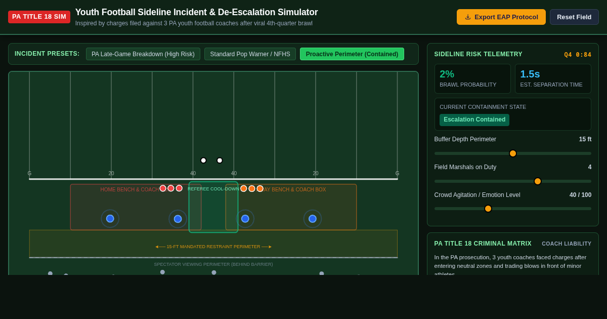 Youth Football Sideline Incident & De-Escalation Simulator preview