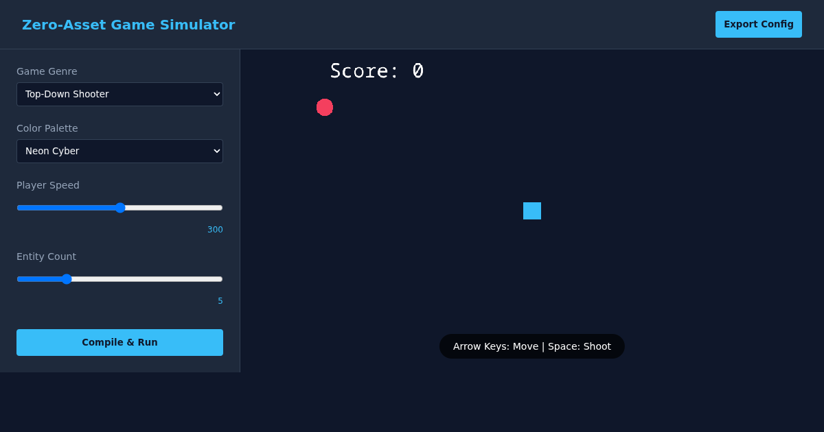 Zero-Asset Game Simulator preview