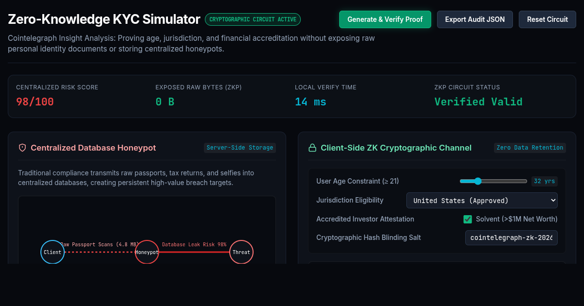 Zero-Knowledge KYC Verification Simulator preview
